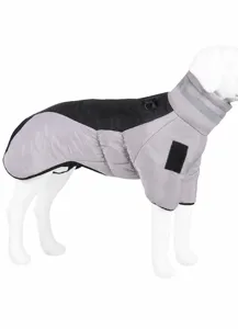 Reflective padded waterproof winter jacket for large dogs in multiple color options