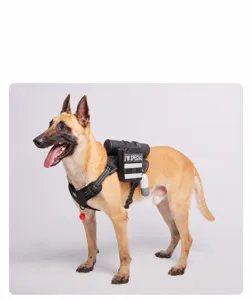 Taktisches Hundegeschirr für große Hunde mit Taschen und strapazierfähigem Nylon