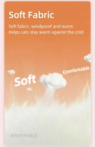 Macro del morbido pile bianco traspirante per il gilet caldo invernale per animali
