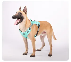 Arnés táctico verde menta duradero con asa para razas grandes como el Malinois