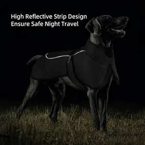 Manteau d'hiver réfléchissant et imperméable pour Dobermann lors de sorties nocturnes