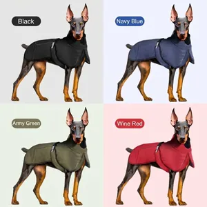 Manteau d'hiver réfléchissant et imperméable pour grands chiens comme les Dobermans, 4 couleurs