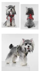 Reflective and adjustable anti-pull dog harness for comfortable outdoor walking