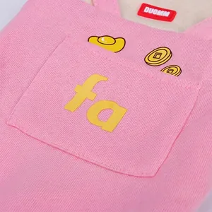 Lindo chaleco sudadera rosa con estampado para mascotas, ropa de invierno abrigada hoy