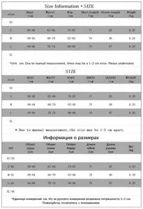 Detailed size chart for polka dot deep V bodycon dress with measurements in cm