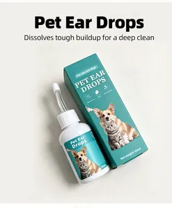 Gouttes auriculaires pour animaux pour un nettoyage en profondeur des oreilles de chat