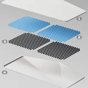 Detailed exploded view of a high-efficiency 4-layer replacement filter for pet water fountains