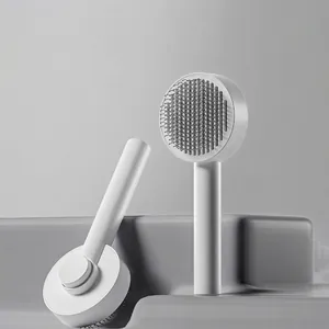 Pet Self Cleaning Slicker Brush For Dogs And Cats Stainless Steel Grooming Comb For Shedding Massage Removing Loose Hair