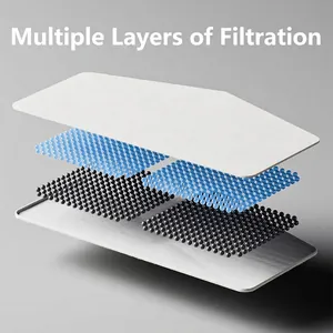 Multi-layer replacement filter for cat water fountain featuring activated carbon and resin.