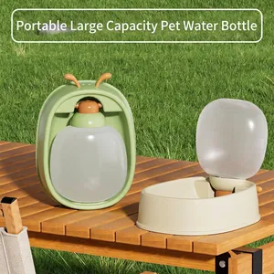 Draagbare Waterfles voor Huisdieren PP Opvouwbare Outdoor Honden Drinkbak Schattige Kevervorm Reis Waterbeker Voor Honden