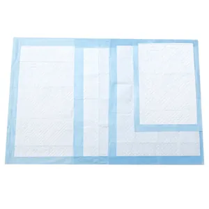 Disposable super absorbent pet training pads with leak-proof blue border for dogs