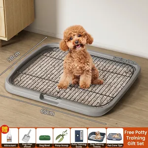 Extra large indoor dog toilet potty tray with stainless steel mesh grid 50x65cm size