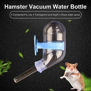 Hamster Vacuum Water Bottle Silent Automatic Drinking Bottle For Small Pets Pet Feeding Waterer Clear Plastic Container