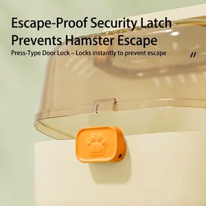 Cage de voyage portable pour hamsters avec verrou de sécurité orange anti-évasion