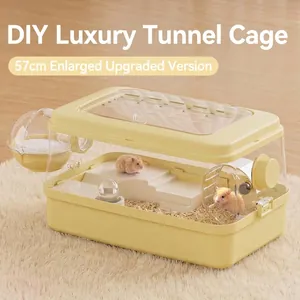 57cm extra large transparent hamster cage with accessories and luxury villa design