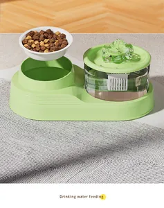 Detailansicht des automatischen Katzenbrunnens und Futterautomaten mit integriertem Filter