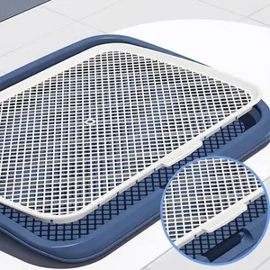 Toilette pour chiens extra large avec grille amovible pour un nettoyage facile