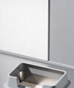 Durable stainless steel cat litter box with high splash-proof rim for messy cats