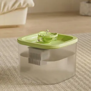 Fontaine à Eau Automatique pour Animaux Distributeur d'Eau pour Chats Avec Pompe Silencieuse Capacité 1L Bol Carré Filtré