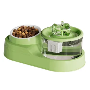 2-in-1 automatischer Katzenbrunnen und Futternapf mit integriertem Filtersystem