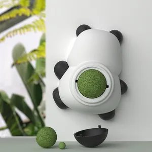 Niedlicher Katzenminze-Ball in Panda-Form zur Wandmontage für Katzen zum Lecken und Spielen