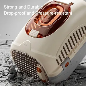 Durable portable pet aviation carrier with top skylight for small cats and doggies