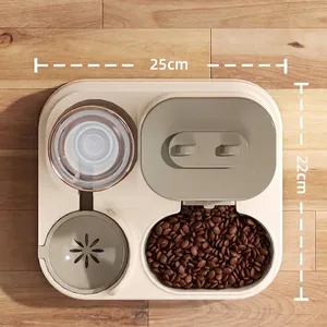 Comedero automático para mascotas con base estable de 25x22cm