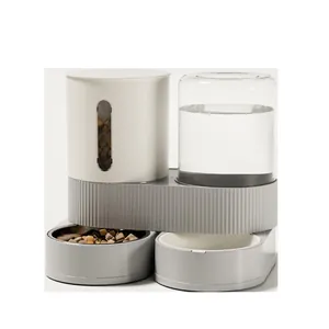 Dispensador automático 2 en 1 de comida y agua para perros y gatos