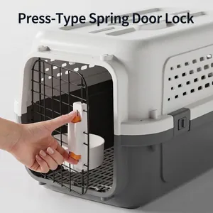 Cage de transport portable pour animaux avec verrou à ressort à pression pour chats et petits chiens