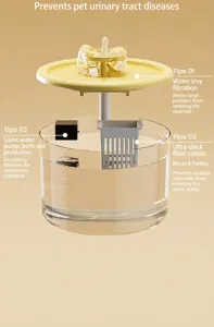 Detailansicht des Dreifachfiltersystems und der leisen Pumpe im automatischen Katzenbrunnen