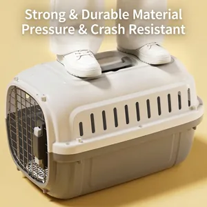 Cage de transport portable et robuste pour animaux, pour chats et chiens en voyage