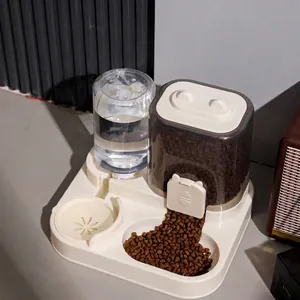 Dispensador automático 2 en 1 de agua y comida con salida de 55 mm sin obstrucciones