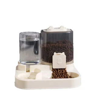 Dispensador automático 2 en 1 de comida y agua para gatos y perros, con sistema de gravedad.