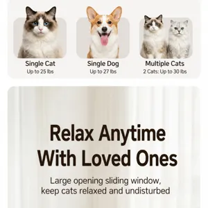 Infographie montrant la capacité de poids pour chats et chiens dans le séchoir à animaux