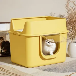 Integral Geformtes Vollständig Geschlossenes Katzenklo Extra Groß Geruchskontrolle Anti Tracking Katzentoilette Mit Pedal