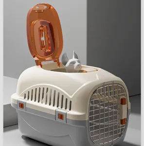 Transportín portátil para mascotas con apertura superior para gatos y perros pequeños