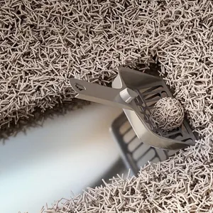 Langlebige große Edelstahl-Katzentoilette mit einer glatten, antihaftbeschichteten Oberfläche