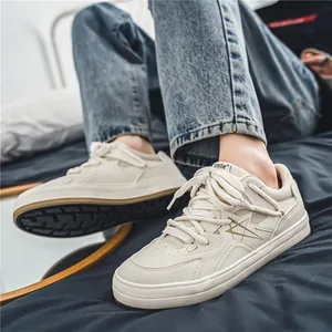 Κορεατικό Στυλ Ανδρικά Χαμηλά Casual Παπούτσια Skate Αναπνεύσιμο Συνθετικό Δέρμα Ρετρό Sneakers Με Αστέρι Σχέδιο Με Κορδόνια