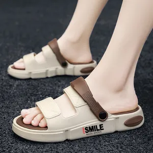 Sandali sportivi antiscivolo per uomo e donna con cinturino regolabile colore beige