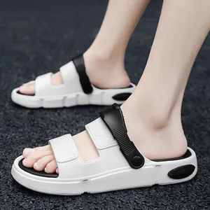 Herren-Sport-Sandalen in Weiß und Schwarz mit weicher Sohle für Outdoor und Strand