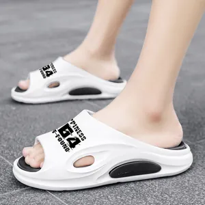 Weiße lässige Sommer-Strand-Slipper für Herren mit bequemer Dämpfungssohle