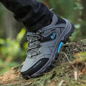 Scarpe da trekking impermeabili da uomo con suole in gomma antiscivolo per lavoro all'aperto