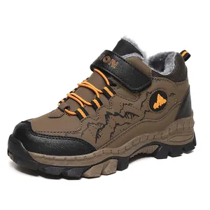 Warme hoge outdoor wandelsneeuwlaarzen voor tieners met zachte imitatiebontvoering