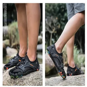 Scarpe da wading professionali in mesh traspirante nero per escursioni e nuoto