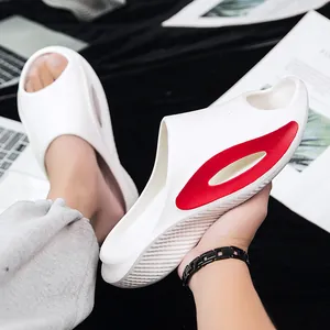 Chanclas de Banda de Moda con Suela Gruesa para Hombre Mujer Sandalias de Plataforma de EVA para Exterior Zapatillas de Casa Casual Unisex
