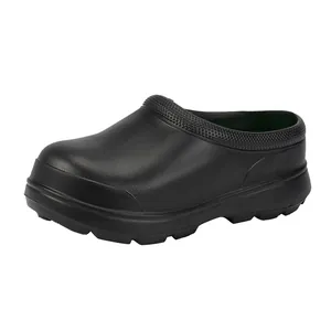 Zapatos de chef negros sin cordones con suelas gruesas antideslizantes unisex
