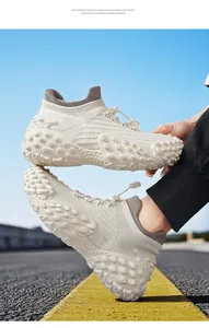Zapatillas transpirables para hombre con suelas gruesas de puntos 3D para el deporte