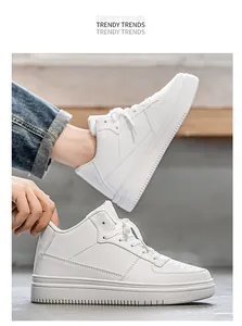 Side view of stylish white high-top sneakers for men featuring a minimalist design