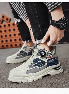 Detailansicht der Outdoor-High-Top-Stiefel für Herren mit Drehverschluss-System