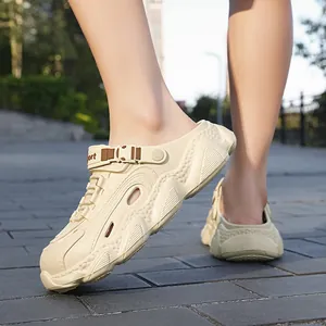 Sabots confortables de couleur crème pour hommes et femmes, chaussures de plage